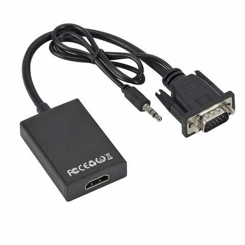 Full HD 1080P VGA to HDMI-compatible Converter Adapter Cable With Audio Output VGA HD Adapter for PC laptop to HDTV Projector