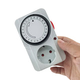 24 Hour Cyclic Timer Switch Kitchen Timer Outlet Loop Universal Timing Socket Mechanical Timer 230VAC 3500W 16A UK EU CN US Plug