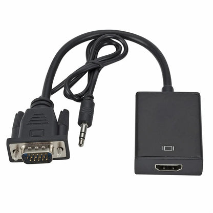 Full HD 1080P VGA to HDMI-compatible Converter Adapter Cable With Audio Output VGA HD Adapter for PC laptop to HDTV Projector
