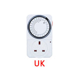 24 Hour Cyclic Timer Switch Kitchen Timer Outlet Loop Universal Timing Socket Mechanical Timer 230VAC 3500W 16A UK EU CN US Plug