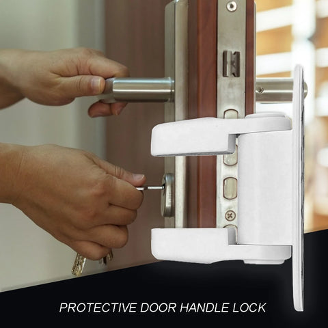 Universal Door Lever Lock Child Baby Safety Lock Rotation Proof Professional Door Adhesive Security Latch Multi-functional