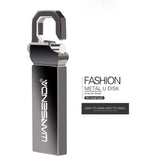 WANSENDA Waterproof USB Flash Drive Metal Pendrive 8GB 16GB 32GB 64GB 128GB Portable USB2.0 Memory Stick Flashdisk