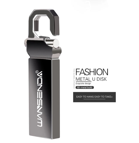 WANSENDA Waterproof USB Flash Drive Metal Pendrive 8GB 16GB 32GB 64GB 128GB Portable USB2.0 Memory Stick Flashdisk