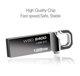 WANSENDA Waterproof USB Flash Drive Metal Pendrive 8GB 16GB 32GB 64GB 128GB Portable USB2.0 Memory Stick Flashdisk