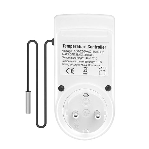 Timer Socket Thermostat Digital Temperature Controller EU Plug Outlet With Timer Switch Heating Cooling AC 110V~230V