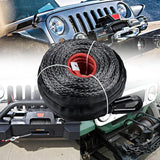 Winch Rope String Line Cable with Sheath Gray Synthetic Towing Rope 29m12000LBs Car Wash Maintenance String for ATV UTV Off-Road