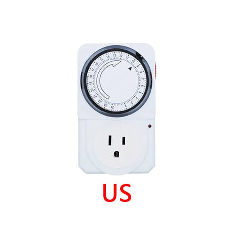 24 Hour Cyclic Timer Switch Kitchen Timer Outlet Loop Universal Timing Socket Mechanical Timer 230VAC 3500W 16A UK EU CN US Plug