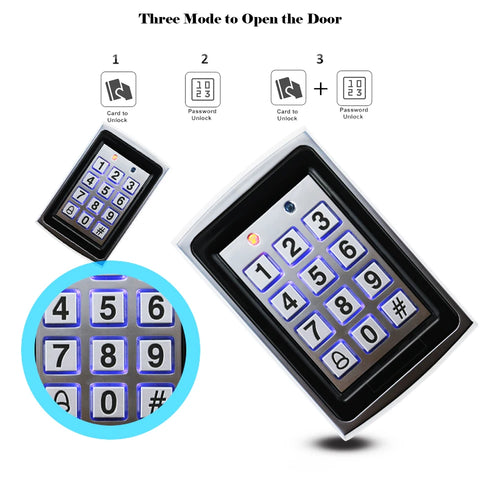 RFID Metal Access Control Keypad Waterproof Rainproof Cover Outdoor Door Opener Electronic Lock System Cover EM4100 Keychains