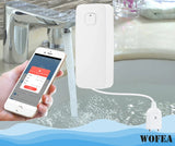 Tuya Smart Flood Leakage Sensor Remote Monitor WiFi Water Overflow Level Detector Water Leak Sensor Security Sound Alarm System