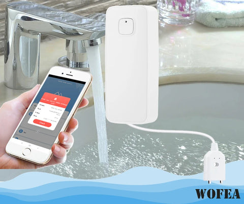 Tuya Smart Flood Leakage Sensor Remote Monitor WiFi Water Overflow Level Detector Water Leak Sensor Security Sound Alarm System