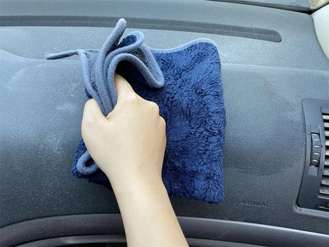 40X40CM 800 GSM High-end Clean double surface Coral Fleece Microfiber Towel   Hemming Car Care Cloth Detailing Car Wash Towel