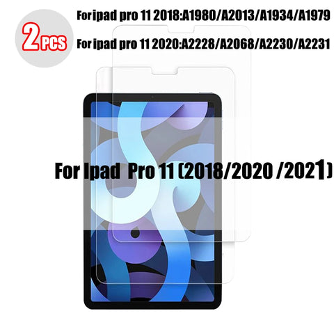 2 pcs Tempered Glass For Ipad Pro 11 12.9 9 10.2 10.5 Air 4 3 2 Tablet Screen Protector For Ipad Mini 6 5 4 3 13 2024 2021 Glass