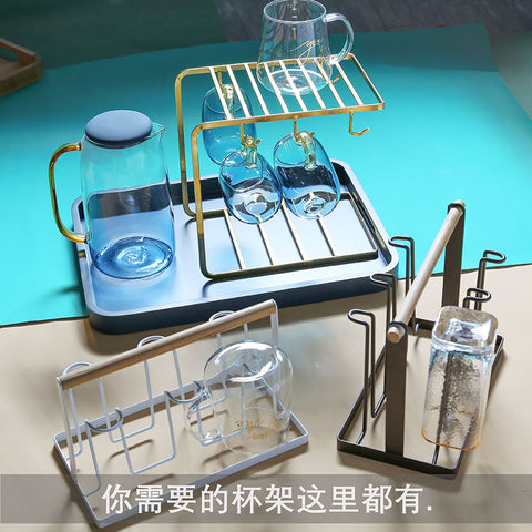 Draining Rack Creative Iron Storage Tray Glass Cup