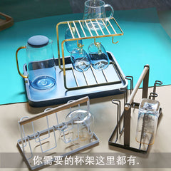 Draining Rack Creative Iron Storage Tray Glass Cup