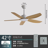 Large Wind Dining Retro Ceiling Fan Black Mute Remote Control Fan Living Room Home Commercial Restaurant Minimalist Electric Fan