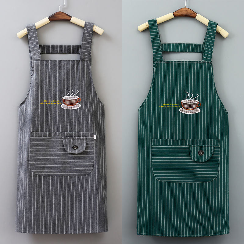 Korean-Style Anti-Fouling Cotton and Linen Belt Apron