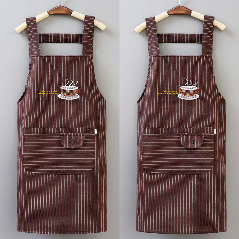 Korean-Style Anti-Fouling Cotton and Linen Belt Apron