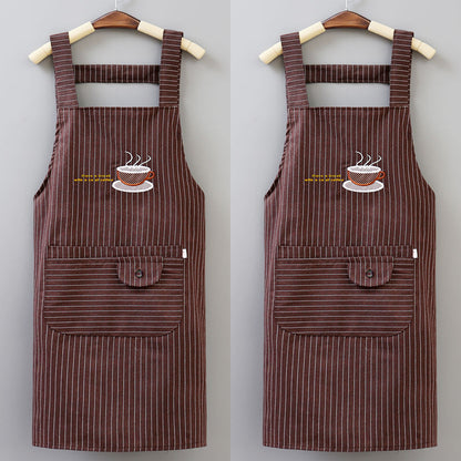 Korean-Style Anti-Fouling Cotton and Linen Belt Apron