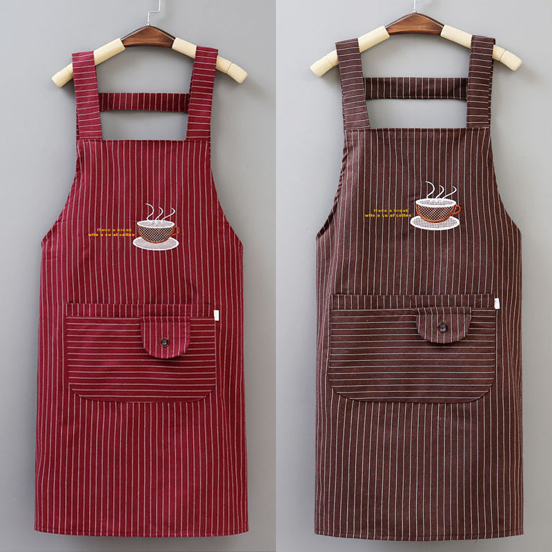 Korean-Style Anti-Fouling Cotton and Linen Belt Apron