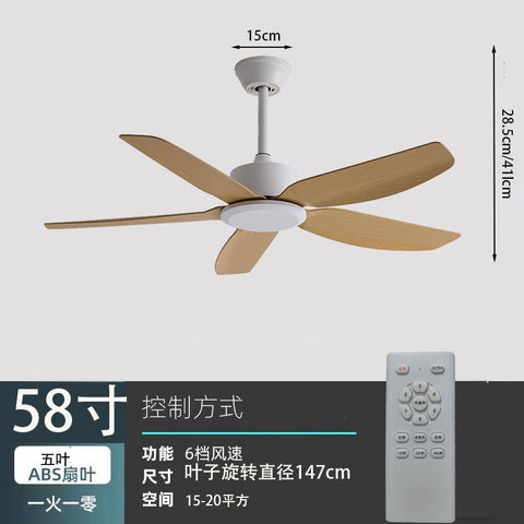 Large Wind Dining Retro Ceiling Fan Black Mute Remote Control Fan Living Room Home Commercial Restaurant Minimalist Electric Fan