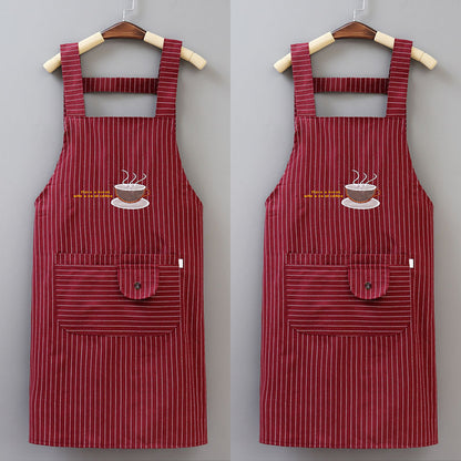 Korean-Style Anti-Fouling Cotton and Linen Belt Apron