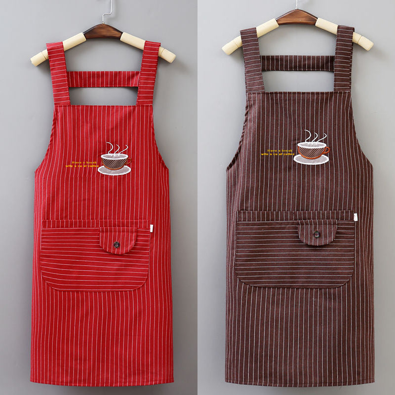 Korean-Style Anti-Fouling Cotton and Linen Belt Apron