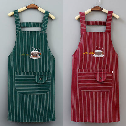 Korean-Style Anti-Fouling Cotton and Linen Belt Apron