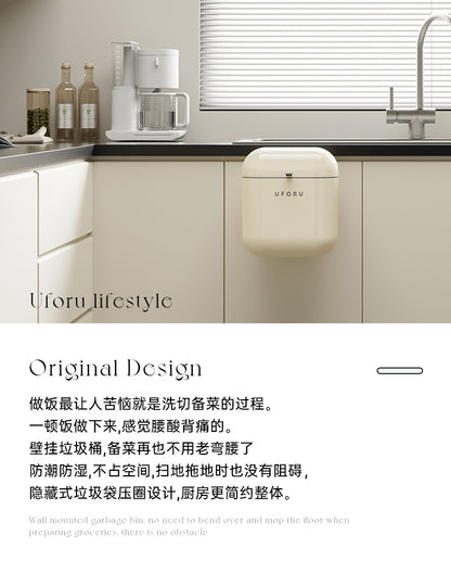 Kitchen Trash Can Wall Hanging For Home Toilet with Lid Toilet Living Room Wastebasket Kitchen Waste Hanging Toilet Storage Can