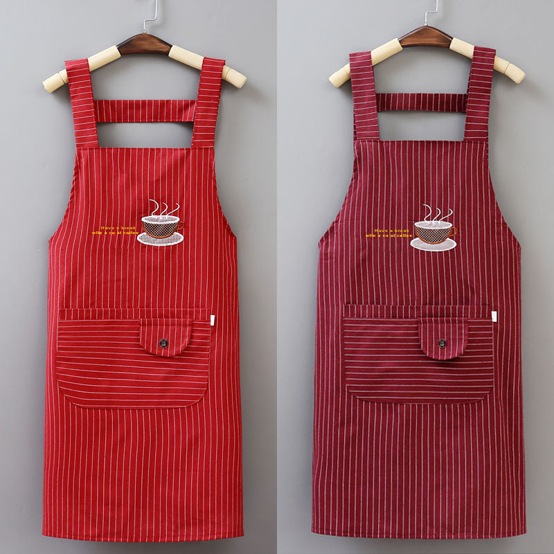 Korean-Style Anti-Fouling Cotton and Linen Belt Apron