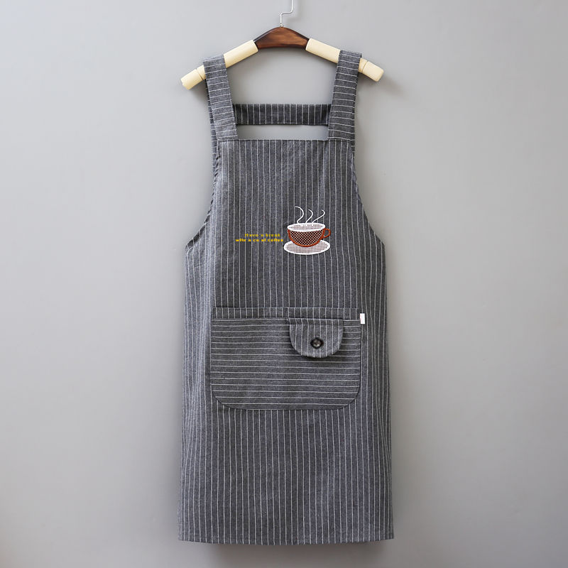 Korean-Style Anti-Fouling Cotton and Linen Belt Apron