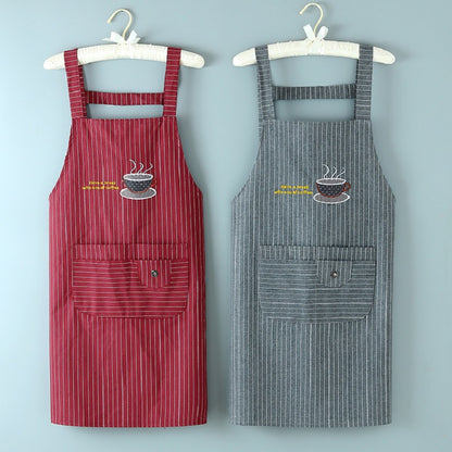 Korean-Style Anti-Fouling Cotton and Linen Belt Apron