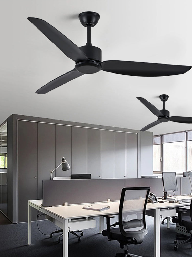 Large Wind Dining Retro Ceiling Fan Black Mute Remote Control Fan Living Room Home Commercial Restaurant Minimalist Electric Fan