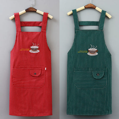 Korean-Style Anti-Fouling Cotton and Linen Belt Apron