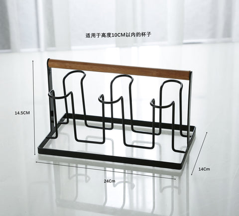 Draining Rack Creative Iron Storage Tray Glass Cup