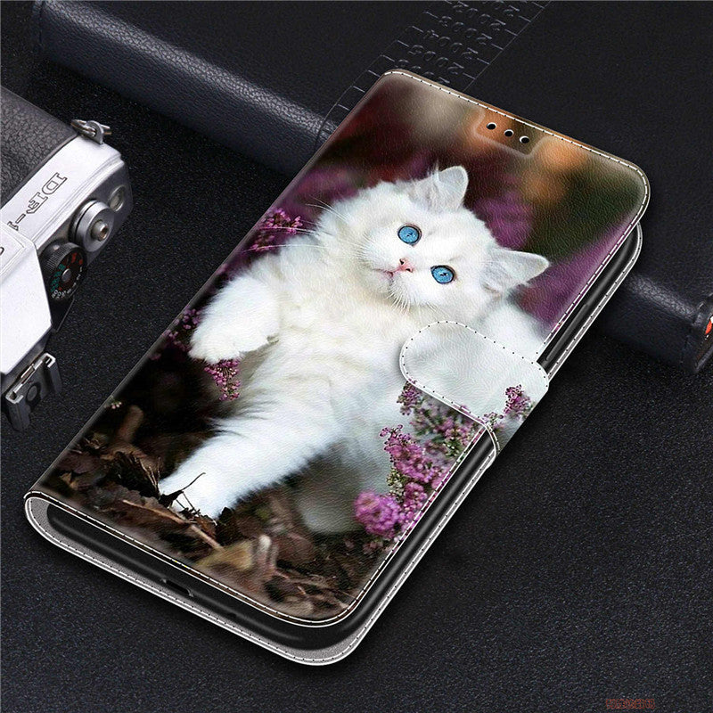 Flowers White Cat iPhone Case