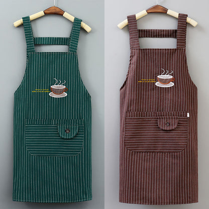 Korean-Style Anti-Fouling Cotton and Linen Belt Apron