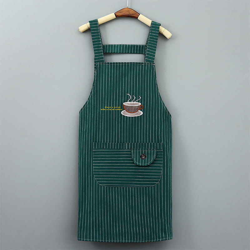 Korean-Style Anti-Fouling Cotton and Linen Belt Apron