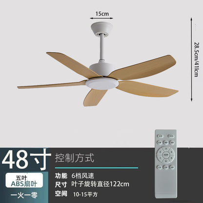 Large Wind Dining Retro Ceiling Fan Black Mute Remote Control Fan Living Room Home Commercial Restaurant Minimalist Electric Fan