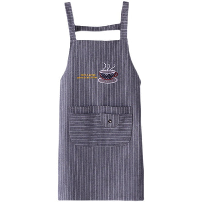 Korean-Style Anti-Fouling Cotton and Linen Belt Apron