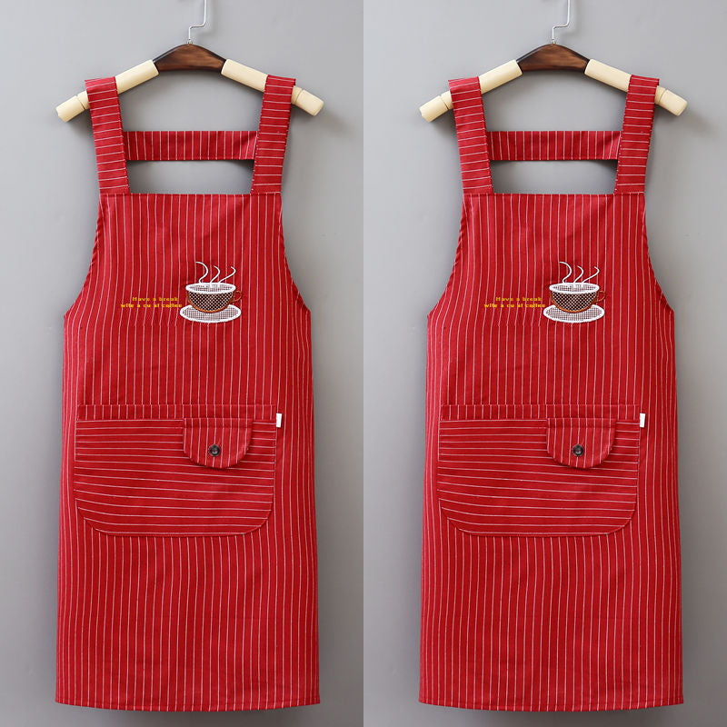 Korean-Style Anti-Fouling Cotton and Linen Belt Apron