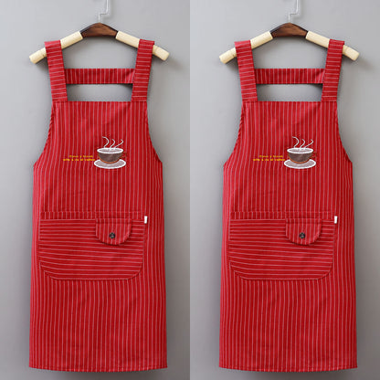 Korean-Style Anti-Fouling Cotton and Linen Belt Apron