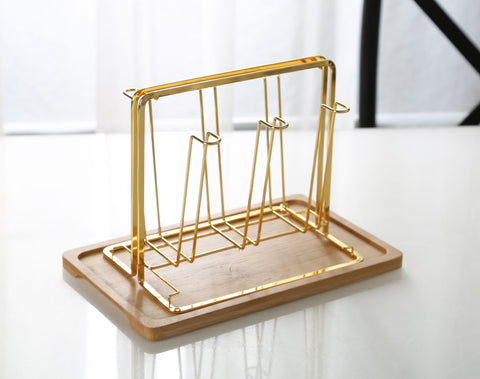 Draining Rack Creative Iron Storage Tray Glass Cup