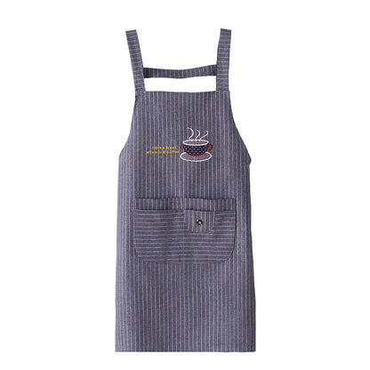 Korean-Style Anti-Fouling Cotton and Linen Belt Apron