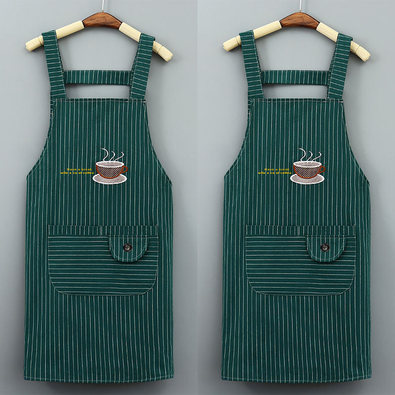 Korean-Style Anti-Fouling Cotton and Linen Belt Apron