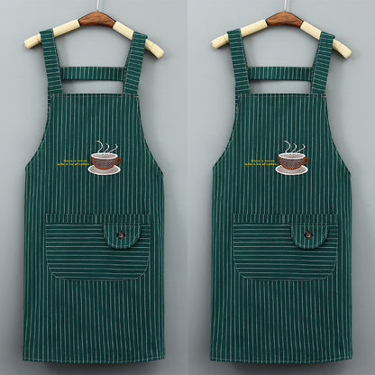 Korean-Style Anti-Fouling Cotton and Linen Belt Apron