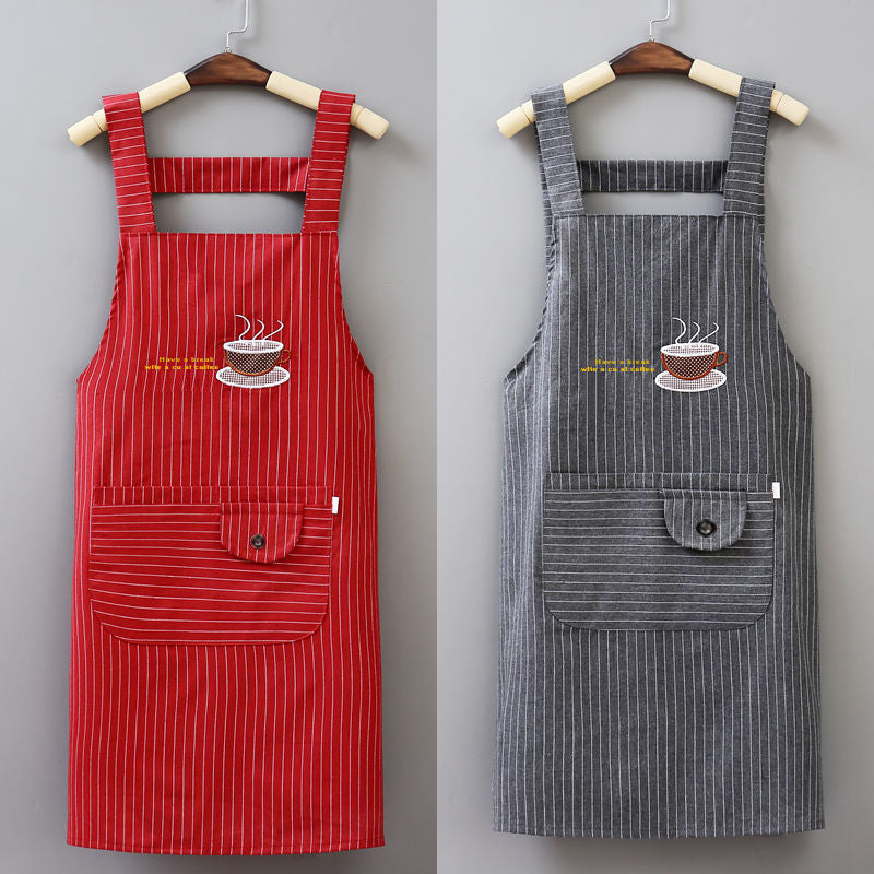 Korean-Style Anti-Fouling Cotton and Linen Belt Apron