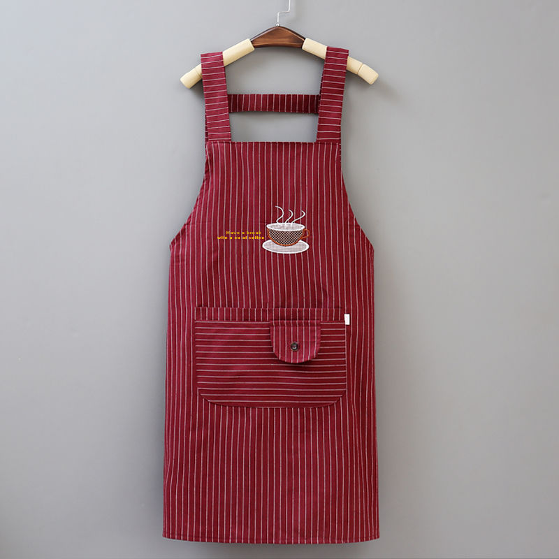 Korean-Style Anti-Fouling Cotton and Linen Belt Apron