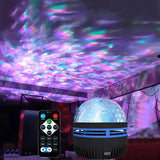 LED Starry Galaxy Projector Light RGB Smart Remote Control Star Aurora Lamp KTV USB Powered Auto Rotating for Home Bedroom Decor