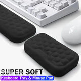 Wrist Mouse & Keyboard Protection Rest Pad Massage Texture For PC Laptop Gaming Office Keyboard Mouse Stand Memory Cotton Rest