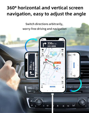 Mini Car Magnetic Wireless Charger For Magsafe iPhone 16 15 14 13 12 Pro Max Car Phone Holder Stand Mount Fast Charging Station